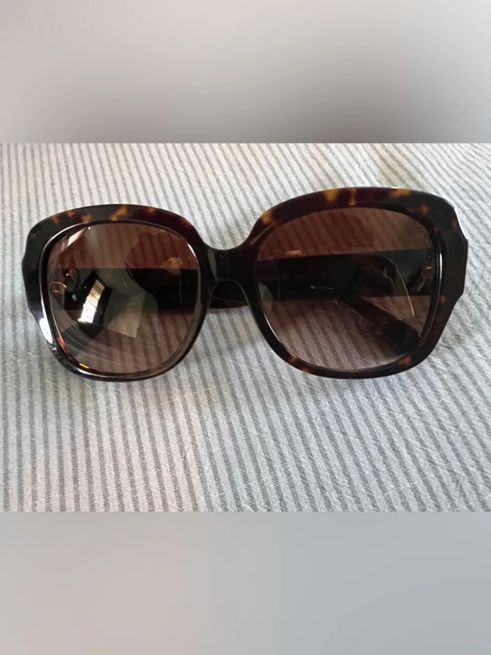 COACH Women's Tortoise Frame Sunglasses with Brown Lenses - Picture 2 of 15